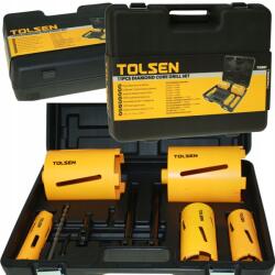 TOLSEN TOOLS Gyémánt lyukasztó koffer készlet 38-52-65-117-127mm 11 részes (75881)