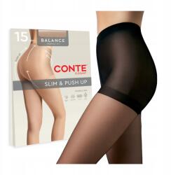 Conte Elegant Karcsúsító harisnyanadrág 4 L push up 15 den fekete Conte modellező Balance (rajstopy Conte modelujące cienkie)