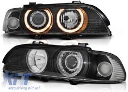  Tuning headlight kit with halogen angel eyes suitable for BMW E39 09.1995-05.2003 sedan/wagon, left and right (ABBMHX6010432)