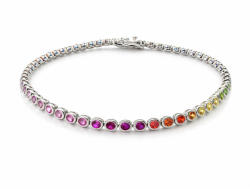 CSILLAGSOR ezüst karkötő - színes (20 cm) (2026032616)