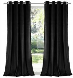 Flying Velúr Függöny Fekete Elegáns 140x250 Prémium velúr (543Y-25B)