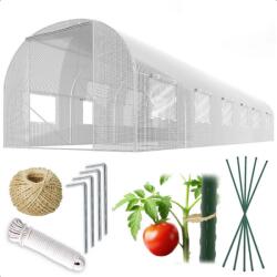 JANPOL Kerti fóliasátor 3x6m 18m2 - fehér (4977-B)