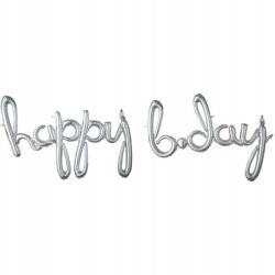 Amscan Ezüst Happy Bday Fólia Léggömb