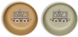 Nuuroo Set 2 farfurii adanci Vallum - Cream Mix - Nuuroo Set pentru masa bebelusi