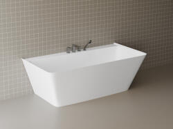 Foglia Cada freestanding dreptunghiulara, compozit alb mat, interior lucios, 170x85.5x58 cm, Foglia Grace (637778171003)