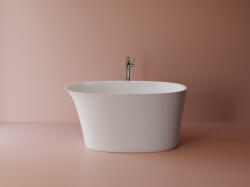 Foglia Cada freestanding ovala, compozit alb mat, interior lucios, 140x78x66.5 cm, Foglia Aria (637707141103)