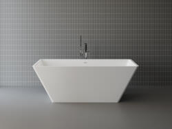 Foglia Cada freestanding dreptunghiulara, compozit alb mat, interior lucios, 168x82.9x60.5 cm, Foglia Imperia (631275171103)