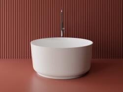 Foglia Cada freestanding rotunda, compozit alb mat, 110x110x51.2 cm, Foglia Polaris (637727111033)
