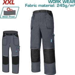 TOTAL Pantaloni de lucru TOTAL XXL cu întarituri Oxford si buzunare multiple (TSP6022.XXL)