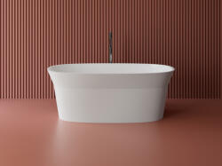 Foglia Cada freestanding ovala, compozit alb mat, interior lucios, 150x77.9x57 cm (640428151103)