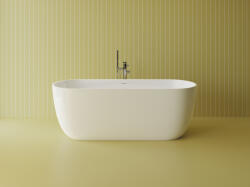Foglia Cada freestanding ovala, compozit alb mat, interior lucios, 170x80x59.5 cm, Foglia Sophia (640484171103)