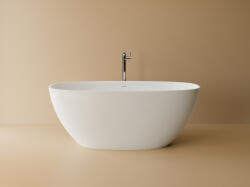 Foglia Cada freestanding ovala, compozit alb mat, interior lucios, 167x80x63 cm, Foglia Florence (637728171103)