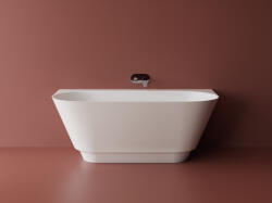 Foglia Cada freestanding ovala, compozit alb mat, interior lucios, 160x78.8x60.7 cm, Foglia Calliope (637721161003)