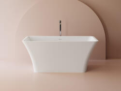 Foglia Cada freestanding dreptunghiulara, compozit alb lucios, 150x76.2x62.5 cm, Foglia Minerva (637722151003)