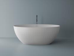Foglia Cada freestanding ovala, compozit alb mat, interior lucios, 167x830x61.9 cm, Foglia Tuxedo (637708171103)