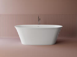 Foglia Cada freestanding ovala, compozit alb mat, interior lucios, 170x80x61 cm, Foglia Opal (631258170103)