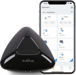 BroadLink Telecomanda universala inteligenta BroadLink RM MAX, Wi-Fi, BLE, IR RF, Compatibil cu Google Home, Alexa (RM MAX) - esell