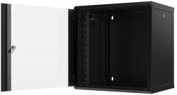 Mirsan Dulap rack perete 19" 12U 565x576x450mm negru asamblat, usa sticla, panou lateral detasabil Mirsan MR. WTC12U45MN. 01_KYK (CABW-12U-MRWTC12U45MN01KYK-MRS)