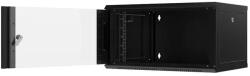 Mirsan Dulap rack perete 19" 6U 565x309x450mm negru asamblat, usa sticla, panou lateral detasabil Mirsan MR. WTC06U45MN. 01_KYK (CABW-6U-MRWTC06U45MN01KYK-MRS)
