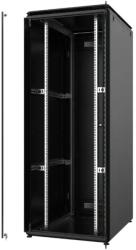 Mirsan Dulap rack 19" 42U 800x2043x1000mm negru asamblat, usa dubla aluminiu/sticla, Mirsan MR. GTV42U81.01 (CABF-42U-MRGTV42U8101-MRS)
