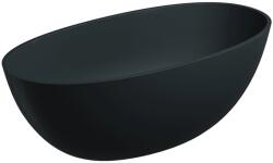 Omnires Cada freestanding, Omnires SHELL M+, 148 x 75 cm, negru mat lava (SHELL148WWBLV)