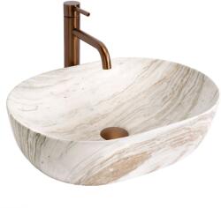 Rea Amelia Saturn 48x35 cm pultra ültethető mosdó, márvány REA-U0636 (REA-U0636)
