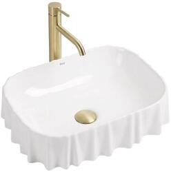 Rea Atria 48x37 cm pultra ültethető mosdó, fehér REA-U3503 (REA-U3503)