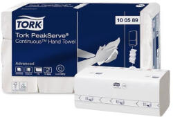 Tork Kéztörlő, hajtogatott, H5 rendszer, 1 rétegű, Advanced, TORK "PeakServe", fehér-szürke nyomat (KHH889) - onlinepapirbolt