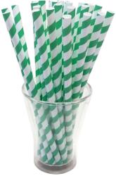 Wagner Home Papír szívószál, színes, 8 mm - Zöld csíkos (WH-PAPIR-SZIVOSZAL-ZOLD-CSIKOS-8MM)