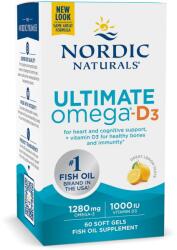 Nordic Naturals Ultimate Omega-D3 Fish Oil, 1280mg Lemon - 60 softgels - ecosupplements