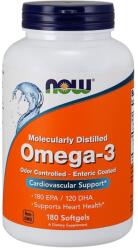NOW Omega-3 cu Înveliș Enteric - 180 softgeluri