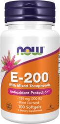 NOW Vitamina E-200 - Naturală (Tocoferoli Mixti) - 100 softgeluri