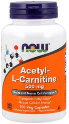 NOW Acetil-L-Carnitină - 500 mg · 100 vcaps