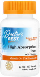 Doctor's Best Fier cu Absorbție Ridicată - 27mg · 120 tablete