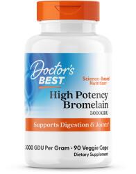 Doctor's Best Bromelaină de Înaltă Potență 3000 GDU, 500mg - 90 vcaps