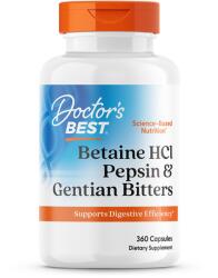 Doctor's Best Betaine HCl Pepsin & Gentian Bitters - 360 capsule