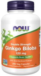 NOW Ginkgo Biloba Dublă Putere - 120 mg · 200 capsule