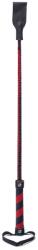  Bőr pálca-fekete-piros-66cm - sex-shop
