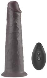 Lovetoy Dual Layered Silicone Rotator Brown, akkus, távirányítós-20cm - sex-shop