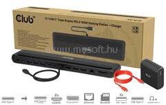 Club 3D Notebook Dokkoló - CSV-2541 (USB-C to 4xUSB-C, 2xUSB-A, 2xHDMI, 2xDP, RJ45, SD/MicroSD, 100W PD, 4K60hz) (CSV-2541) (CSV-2541)