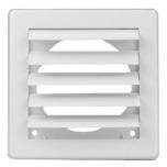  Szellőzőrács gravitációs lamellával 150 x 150 mm d=100 műanyag fehér (3364665) (3364665)