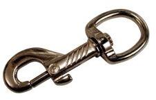  SB karabiner+forgó rugós 50 mm nikkelezett (3930300) (3930300)