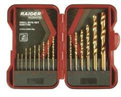 Raider csigafúró készlet fémhez 1, 5-10 mm HSS+TIN (15 db-os) (6113237) (6113237)