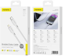 FONENG XS11 USB-C - Lightning PD 30W 1M Fehér kábel