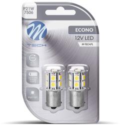 m-tech BA15s R5W 12V 13LED, fehér, 2db (LB060W)