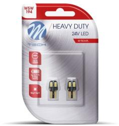 m-tech HEAVY DUTY CANBUS W5W W2.1x9.5d 4LED, fehér, 2 db (LB9806W)