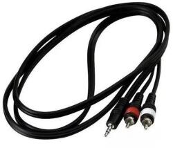 RockCable RCL 20901 D4 Kábel, 2 x RCA TRS Jackhoz, 1 m, Fekete, Kiváló Hangminõség (RCL 20901 D4)