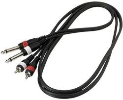 RockCable RCL 20932 D4 Patch kábel, RCA-TS, 1, 5m, fekete (RCL 20932 D4)