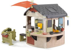 Smoby Căsuță cu grădină inclusă pentru meteorolog Mud Cooking House Life Smoby cu blat de lucru extensibil și filtru UV, recomandată de la 24 luni (SM810303-D) Casuta pentru copii