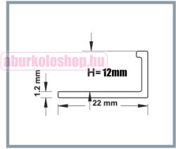 P&A Rodelux L alakú matt elefántcsont alumínium csempe élvédő 250 cm 12 mm (AL12RAL-B)